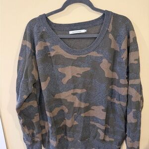 Camouflage Scoop Neck Sweater